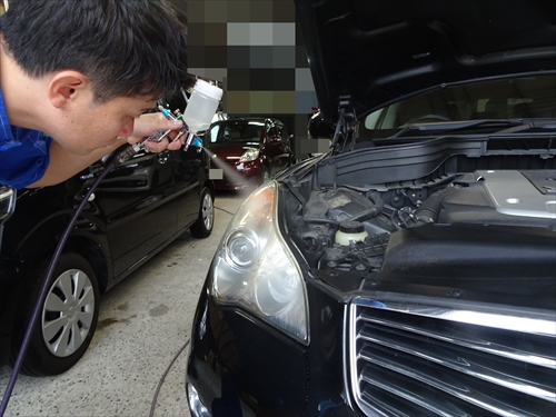 ヘッドライトリペア 広島 日産 スカイラインクロスオーバー ティーズフィルム広島 カーコーティング フロントガラス カーフィルム施工紹介ブログ